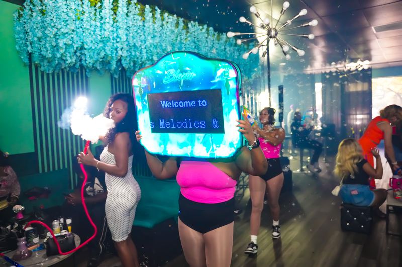 The Welcome to Melodies screen above a full floor